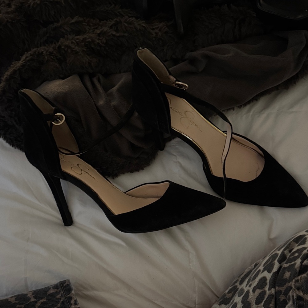 Jessica Simpson black suede size 10 heels